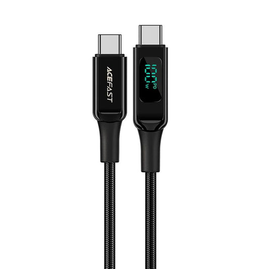 Kabel za podatke in polnjenje USB-C - USB-C Acefast C6-03 Display, 100W, 2m, črn