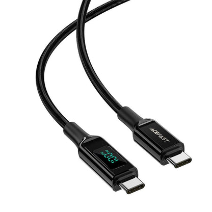 Kabel za podatke in polnjenje USB-C - USB-C Acefast C6-03 Display, 100W, 2m, črn