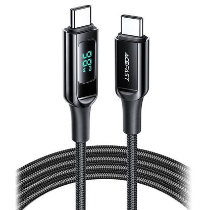 Kabel za podatke in polnjenje USB-C - USB-C Acefast C6-03 Display, 100W, 2m, črn
