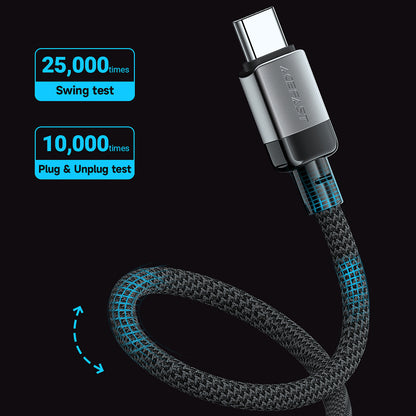 Podatkovni in polnilni kabel USB-C - USB-C Acefast C9-03, 60W, 1.2m, črn