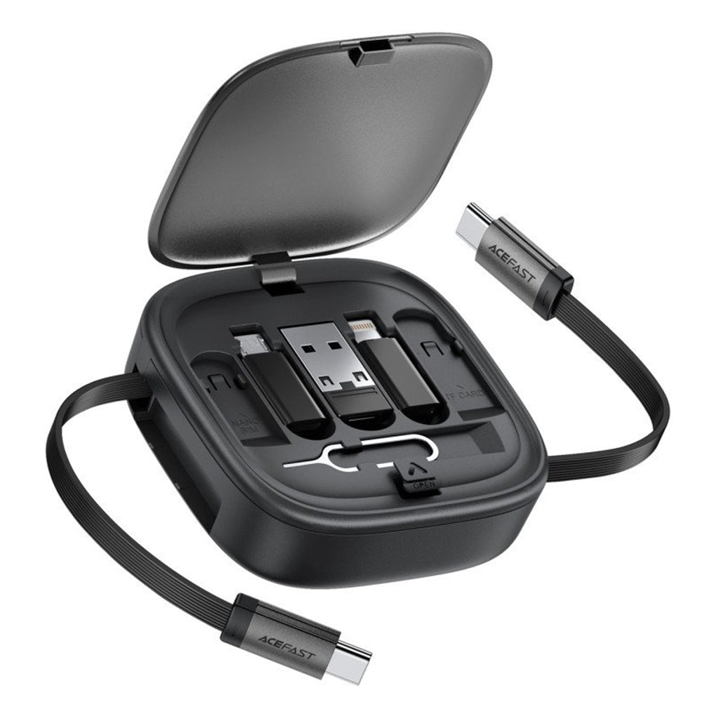 Podatkovni in polnilni kabel USB-C - USB-C Acefast Travel J3, 60W, 0.95m, črn