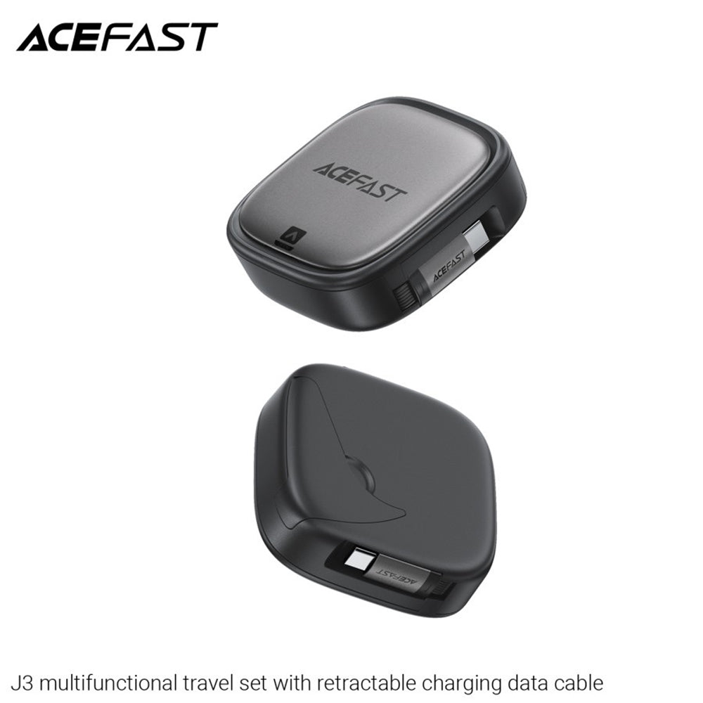 Podatkovni in polnilni kabel USB-C - USB-C Acefast Travel J3, 60W, 0.95m, črn