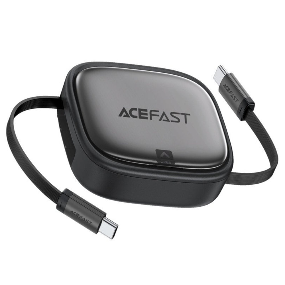 Podatkovni in polnilni kabel USB-C - USB-C Acefast Travel J3, 60W, 0.95m, črn