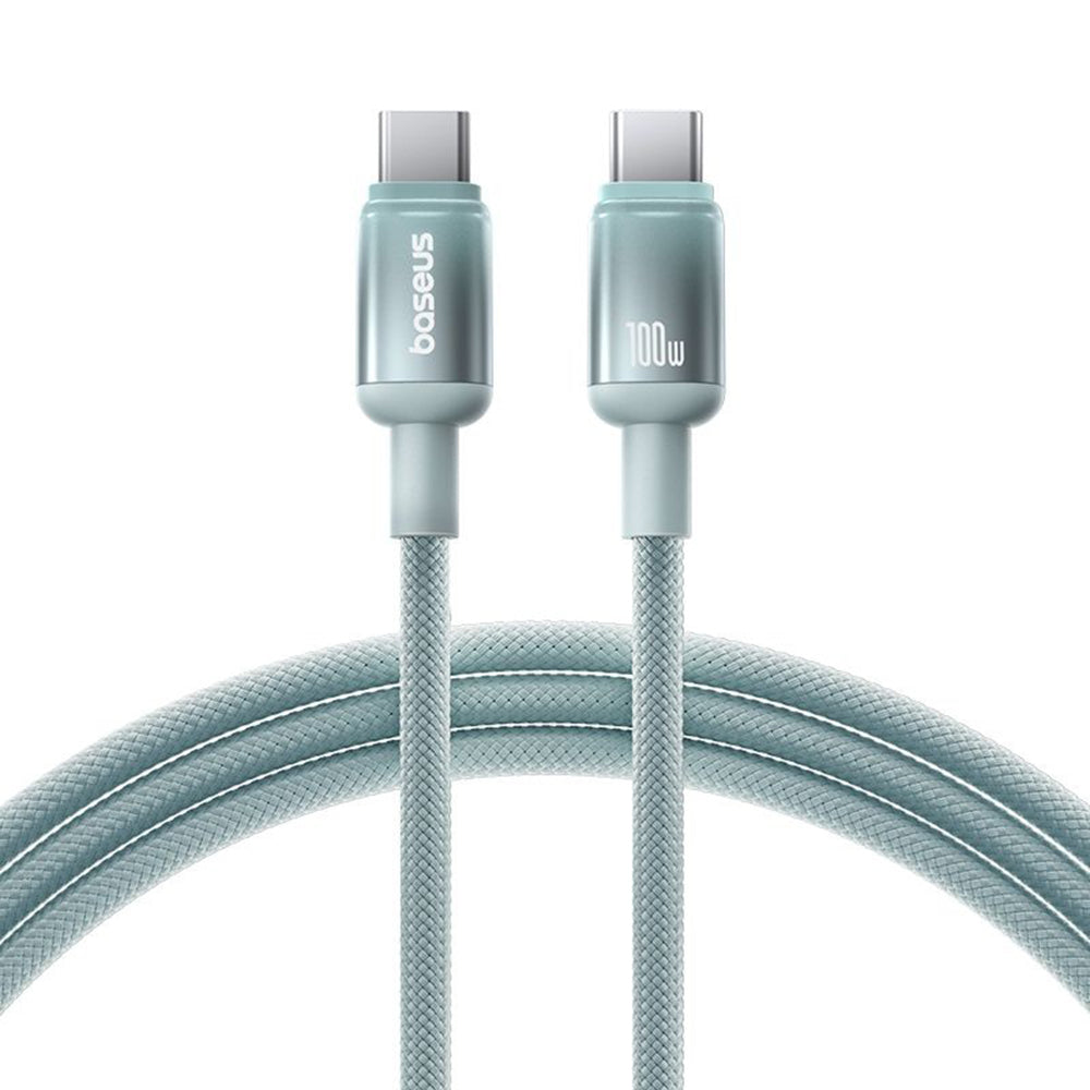 Kabel za podatke in polnjenje USB-C - USB-C Baseus Discolor, 100W, 1m, Modro Zelen E0420702