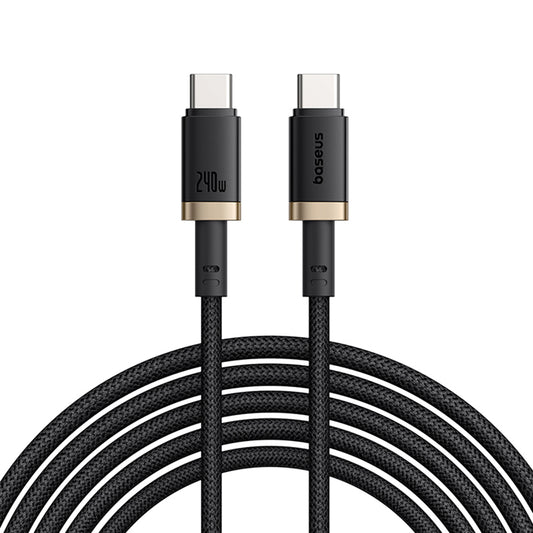 Podatkovni in polnilni kabel USB-C - USB-C Baseus Dura, 240W, 1m, Zlato Črn P10377803U03-00