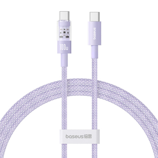 Kabel za podatke in polnjenje USB-C - USB-C Baseus Gem, 100W, 1m, Vijolična P10373000511-00