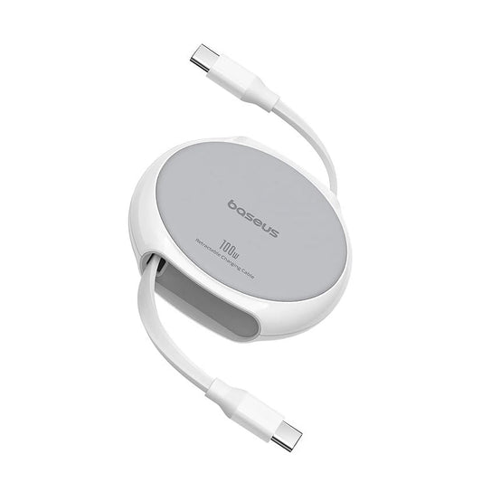 USB-C Data and Charging Cable - USB-C Baseus Pathfinder Retractable, 100W, 1m, White P10368400211-00