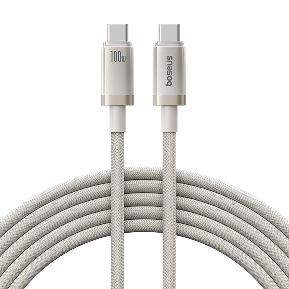 Kabel za podatke in polnjenje USB-C - USB-C Baseus Titanium, 100W, 2m, Srebrn P10378100G21-01