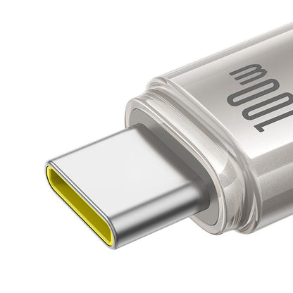 Kabel za podatke in polnjenje USB-C - USB-C Baseus Titanium, 100W, 2m, Srebrn P10378100G21-01