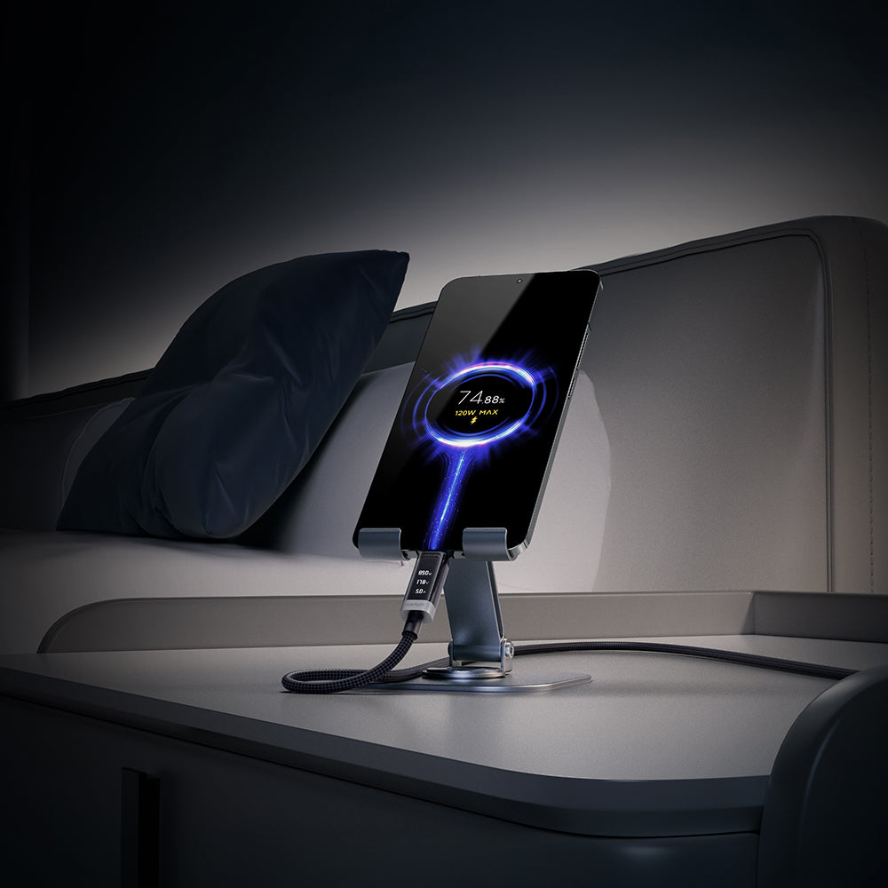 USB-C podatkovni in polnilni kabel - USB-C Cuktech CTC620P zaslon, 240W, 2m, črn CCTC620POSBK