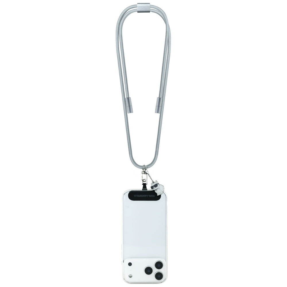 Karl Lagerfeld Choupette Charm USB-C to USB-C Data and Charging Cable, 100W, 1.5m, Gray