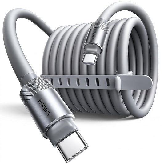 Podatkovni in polnilni kabel USB-C - USB-C Lisen L115, 100W, 3m, Siva YL0126010031
