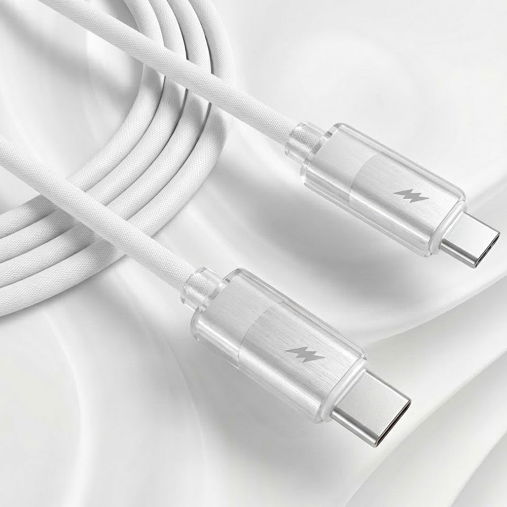 Podatkovni in polnilni kabel USB-C - USB-C Lito LD07, 60W, 1m, Bel