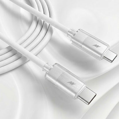 Podatkovni in polnilni kabel USB-C - USB-C Lito LD07, 60W, 1m, Bel