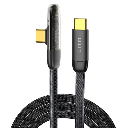 Kabel za podatke in polnjenje USB-C - USB-C Lito LD11CC, 60W, 1m, črn