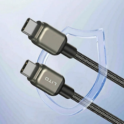 Kabel za podatke in polnjenje USB-C - USB-C Lito LD17, 100W, 1m, črn