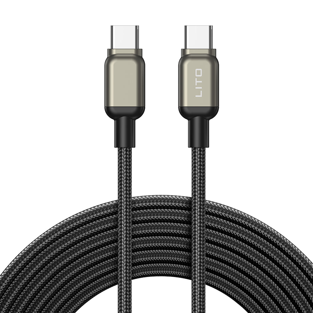 Kabel za podatke in polnjenje USB-C - USB-C Lito LD17, 100W, 1m, črn