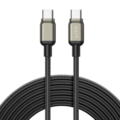 Kabel za podatke in polnjenje USB-C - USB-C Lito LD17, 100W, 1m, črn