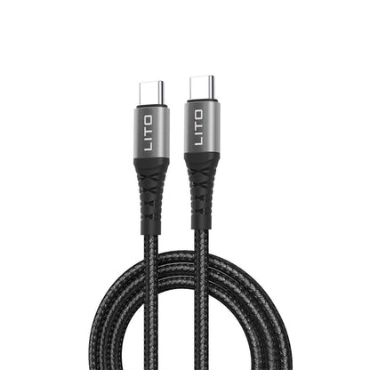 Kabel za podatke in polnjenje USB-C - USB-C Lito LD22CC, 60W, 2m, črn