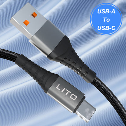 Kabel za podatke in polnjenje USB-C - USB-C Lito LD22CC, 60W, 2m, črn