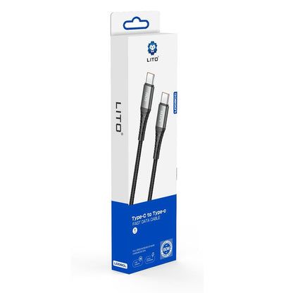 Kabel za podatke in polnjenje USB-C - USB-C Lito LD22CC, 60W, 2m, črn