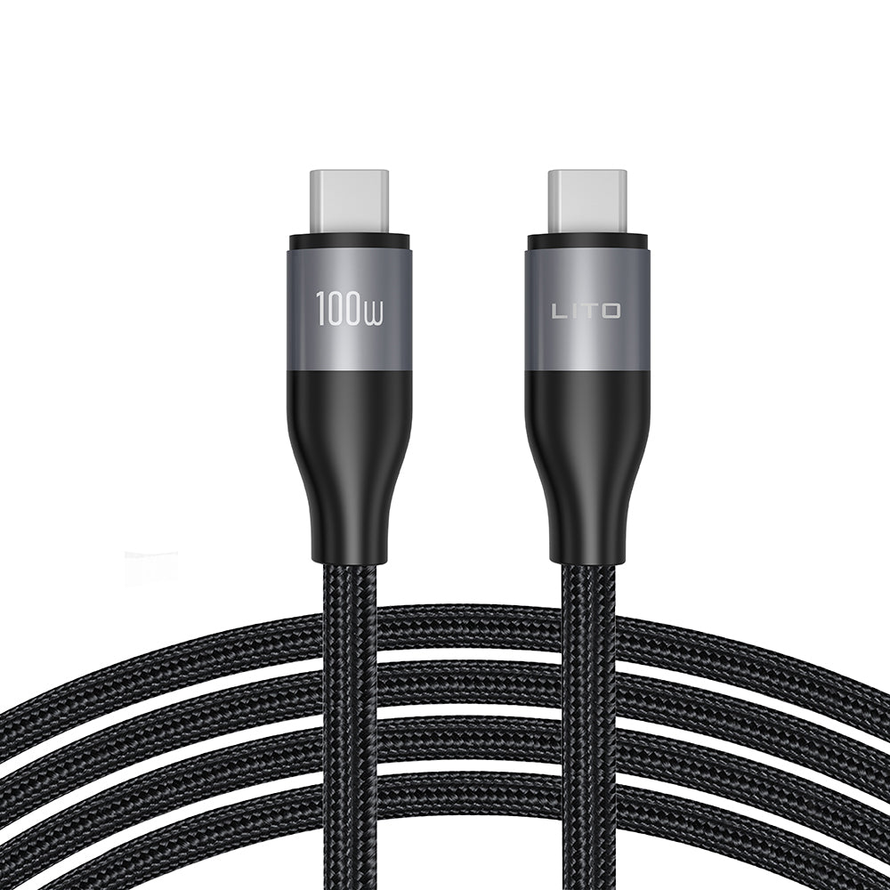 Kabel za podatke in polnjenje USB-C - USB-C Lito LD25CC, 100W, 2m, Siv