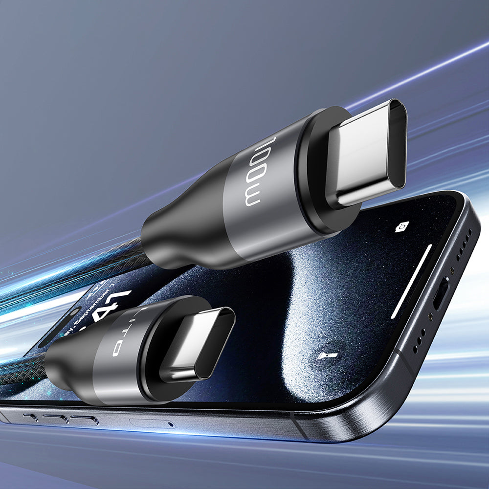 Kabel za podatke in polnjenje USB-C - USB-C Lito LD25CC, 100W, 2m, Siv