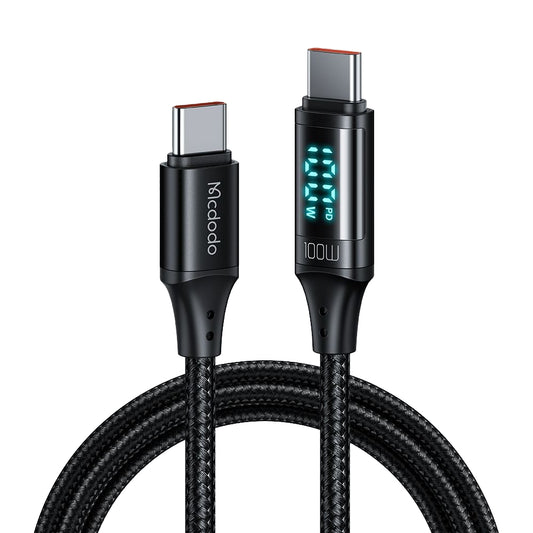 USB-C Data and Charging Cable - USB-C McDodo CA-1100 Display, 100W, 1.2m, Black