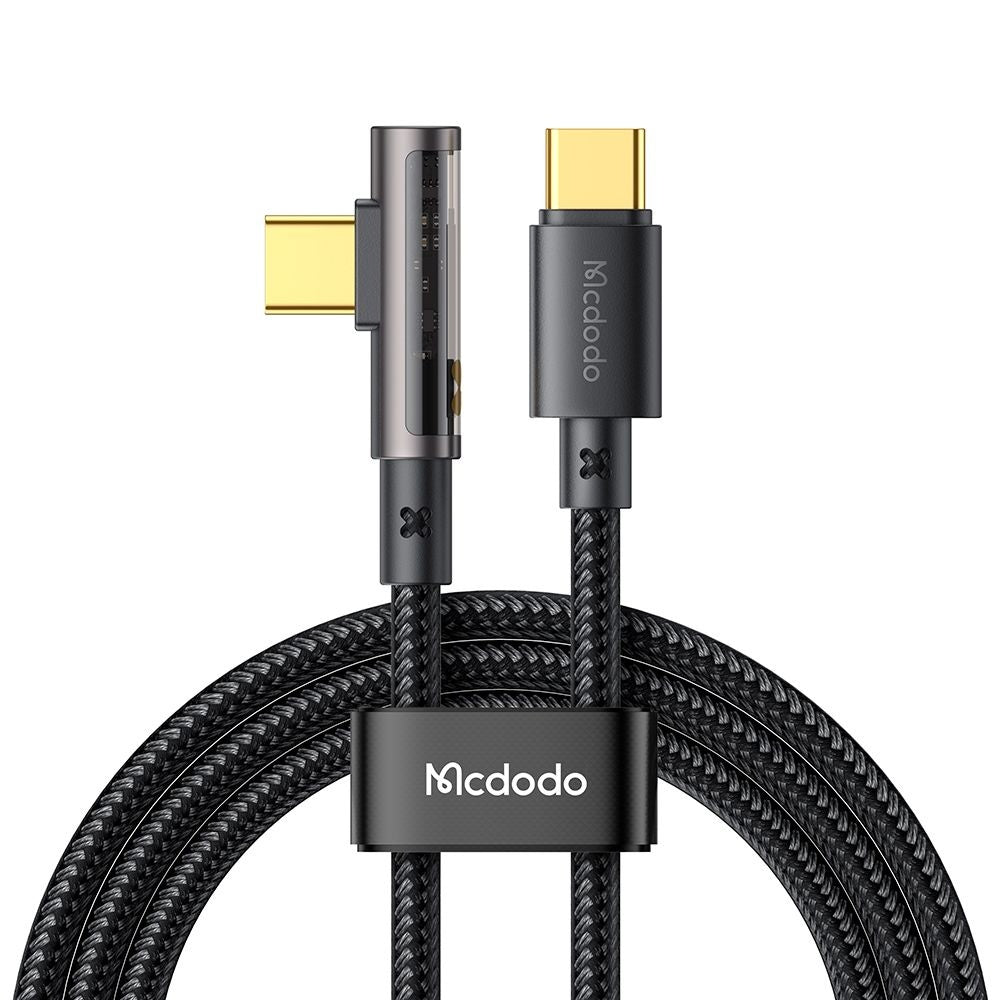 Kabel za podatke in polnjenje USB-C - USB-C McDodo CA-3400 Angled, 100W, 1.2m, Črn