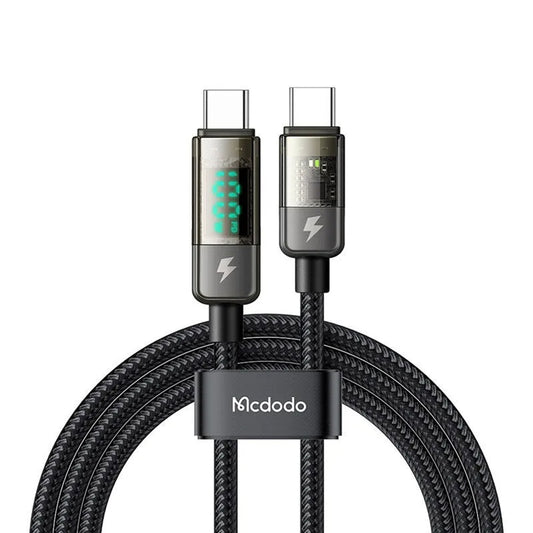 USB-C Data and Charging Cable - USB-C McDodo CA-3610 Auto Power Off Display, 100W, 1.2m, Black