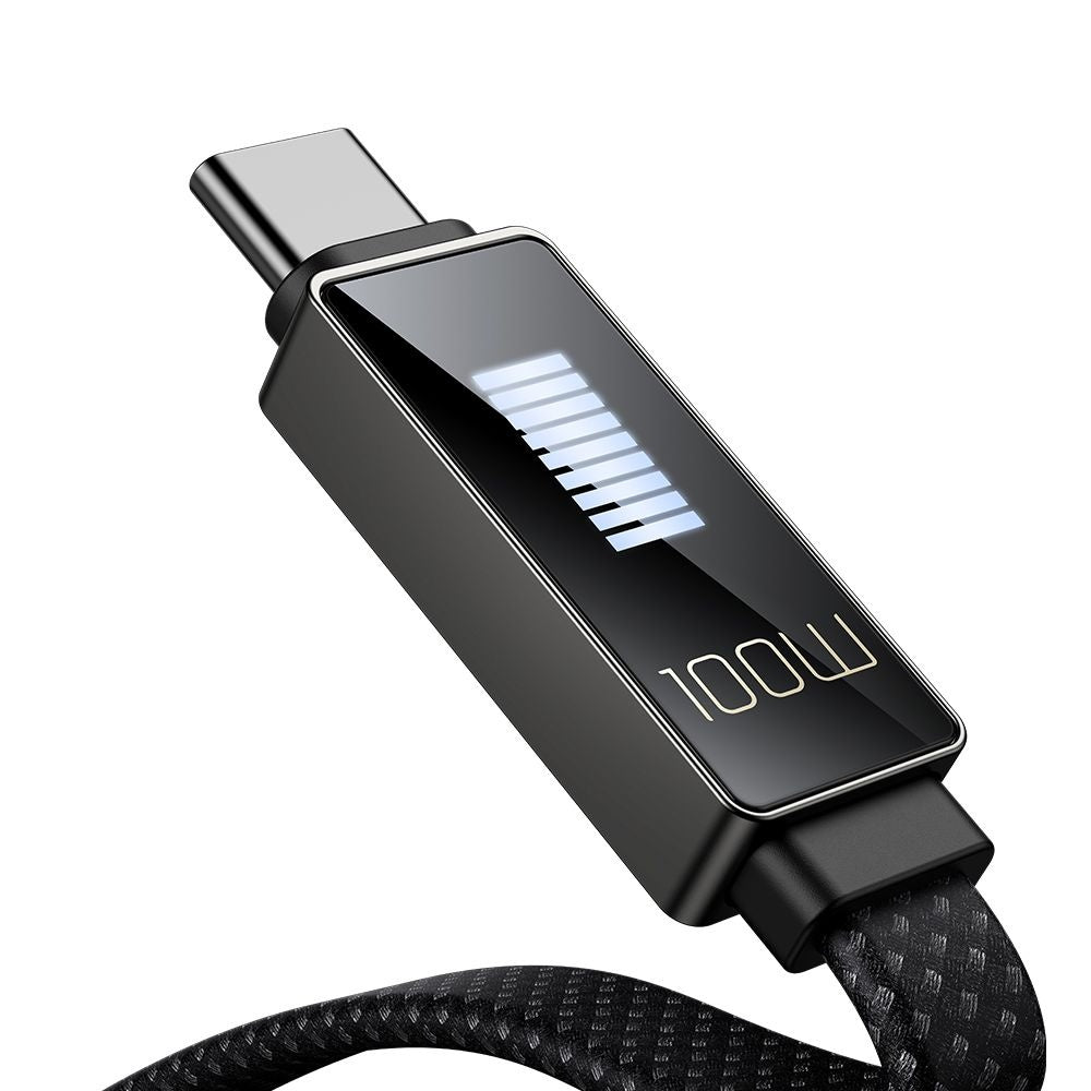 Kabel za podatke in polnjenje USB-C - USB-C McDodo CA-4470 Rythm Display, 100W, 1.2m, črn