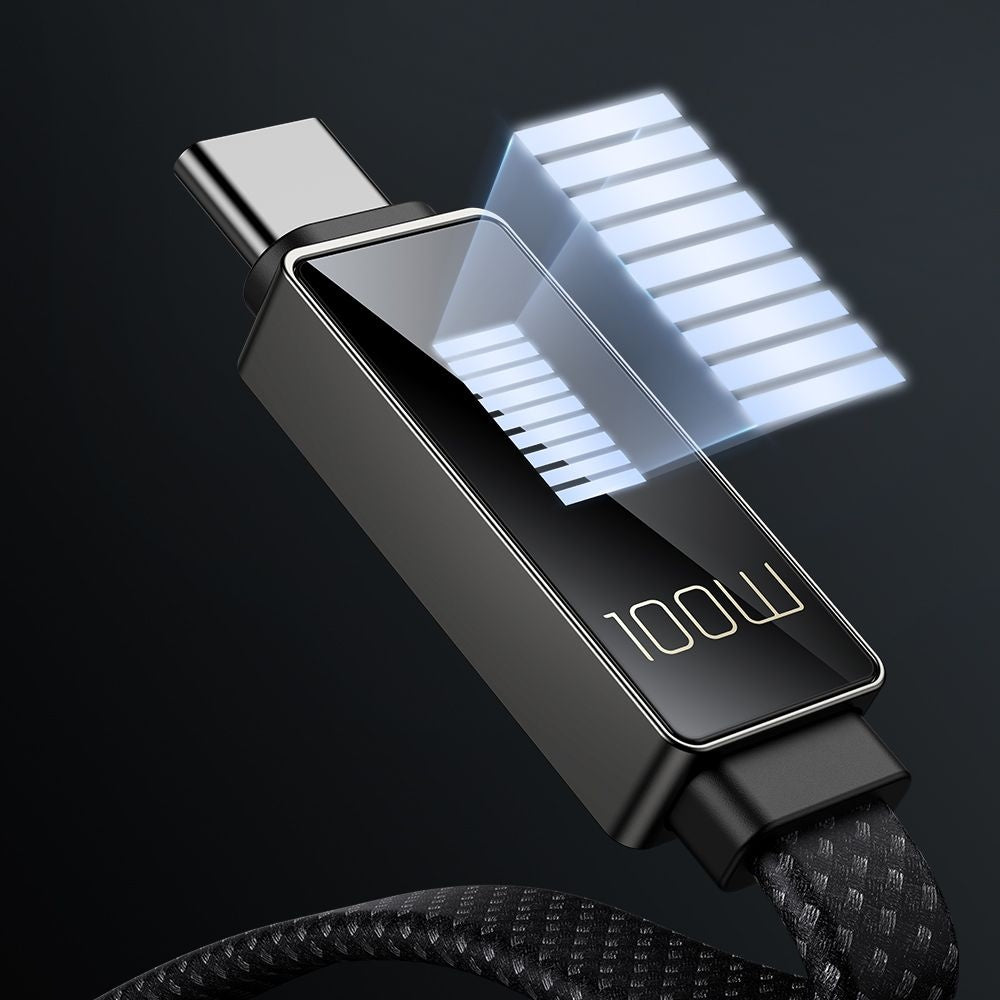 Kabel za podatke in polnjenje USB-C - USB-C McDodo CA-4470 Rythm Display, 100W, 1.2m, črn