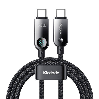 Kabel za podatke in polnjenje USB-C - USB-C McDodo CA-4780 Display, 60W, 1.2m, črn