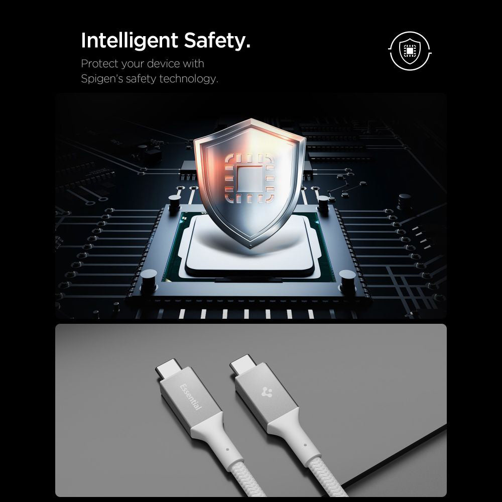 USB-C Data and Charging Cable - USB-C Spigen EB10010CC, 100W, 1m, White