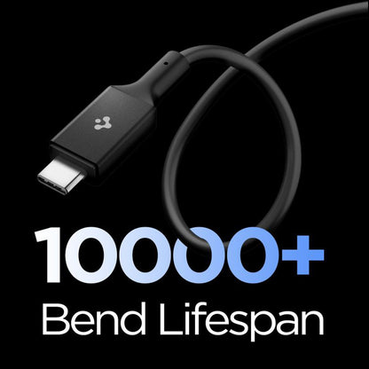 Podatkovni in polnilni kabel USB-C - USB-C Spigen EB24012CC, 240W, 1.2m, črn