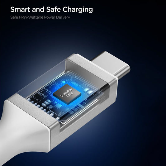 Kabel za podatke in polnjenje USB-C - USB-C Spigen EB24015CC, 240W, 1.5m, Bel ACA10422
