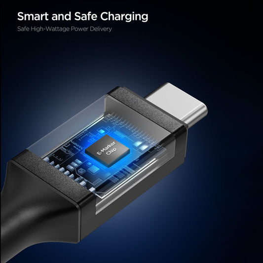 Kabel za podatke in polnjenje USB-C - USB-C Spigen EB24015CC, 240W, 1.5m, Črn ACA10423