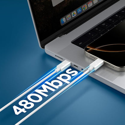 USB-C podatkovni in polnilni kabel - USB-C Spigen EB6015CC, 60W, 1,5 m, bel ACA10416