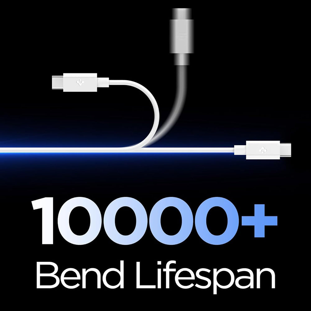 USB-C podatkovni in polnilni kabel - USB-C Spigen EB6015CC, 60W, 1,5 m, bel ACA10416