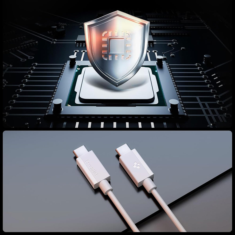 USB-C podatkovni in polnilni kabel - USB-C Spigen EB6015CC, 60W, 1,5 m, bel ACA10416