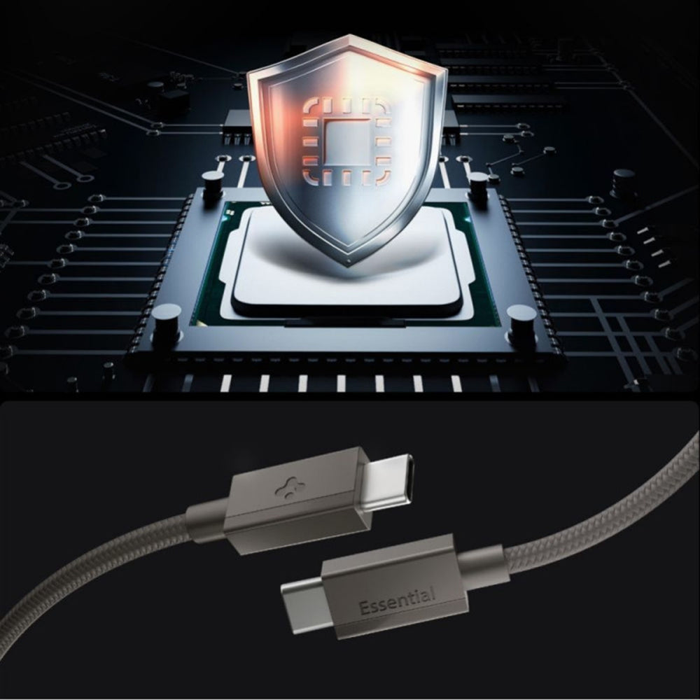 USB-C podatkovni in polnilni kabel - USB-C Spigen EB6015CC, 60W, 1,5 m, siva ACA10418