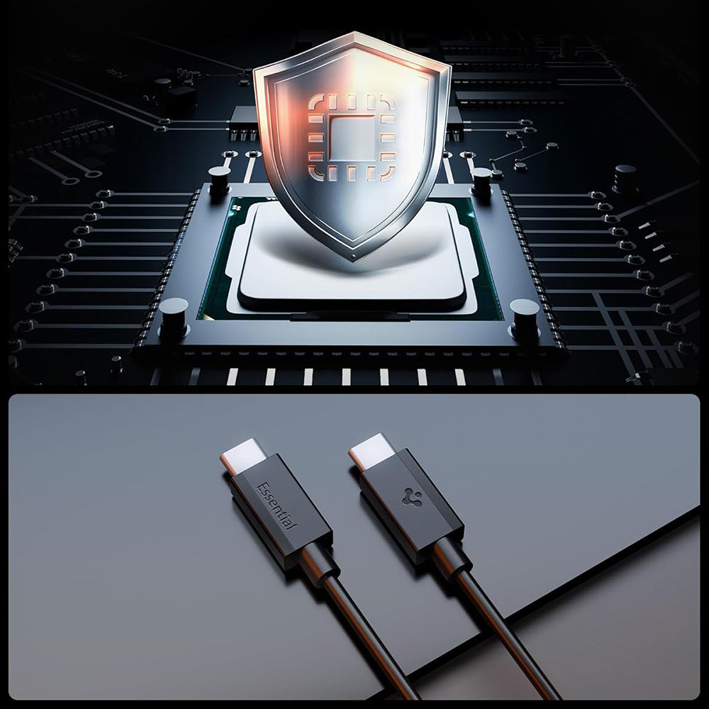 USB-C podatkovni in polnilni kabel - USB-C Spigen EB6015CC, 60W, 1,5 m, črn ACA10417