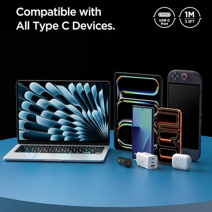USB-C podatkovni in polnilni kabel - USB-C Spigen EB6015CC, 60W, 1,5 m, črn ACA10417