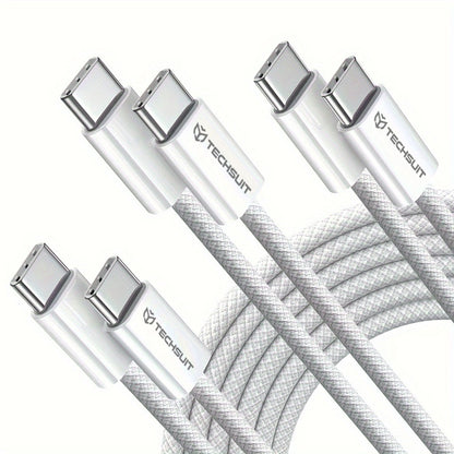 Kabel za podatke in polnjenje USB-C - USB-C Techsuit PCB114D, 60W, 1m, rumen.