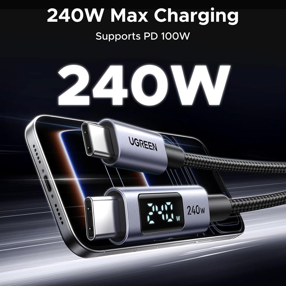 USB-C Data and Charging Cable - USB-C UGREEN 65867 Display, 240W, 2m, Gray