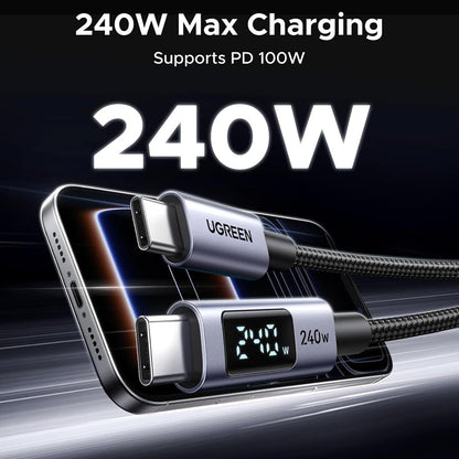 USB-C Data and Charging Cable - USB-C UGREEN 65867 Display, 240W, 2m, Gray