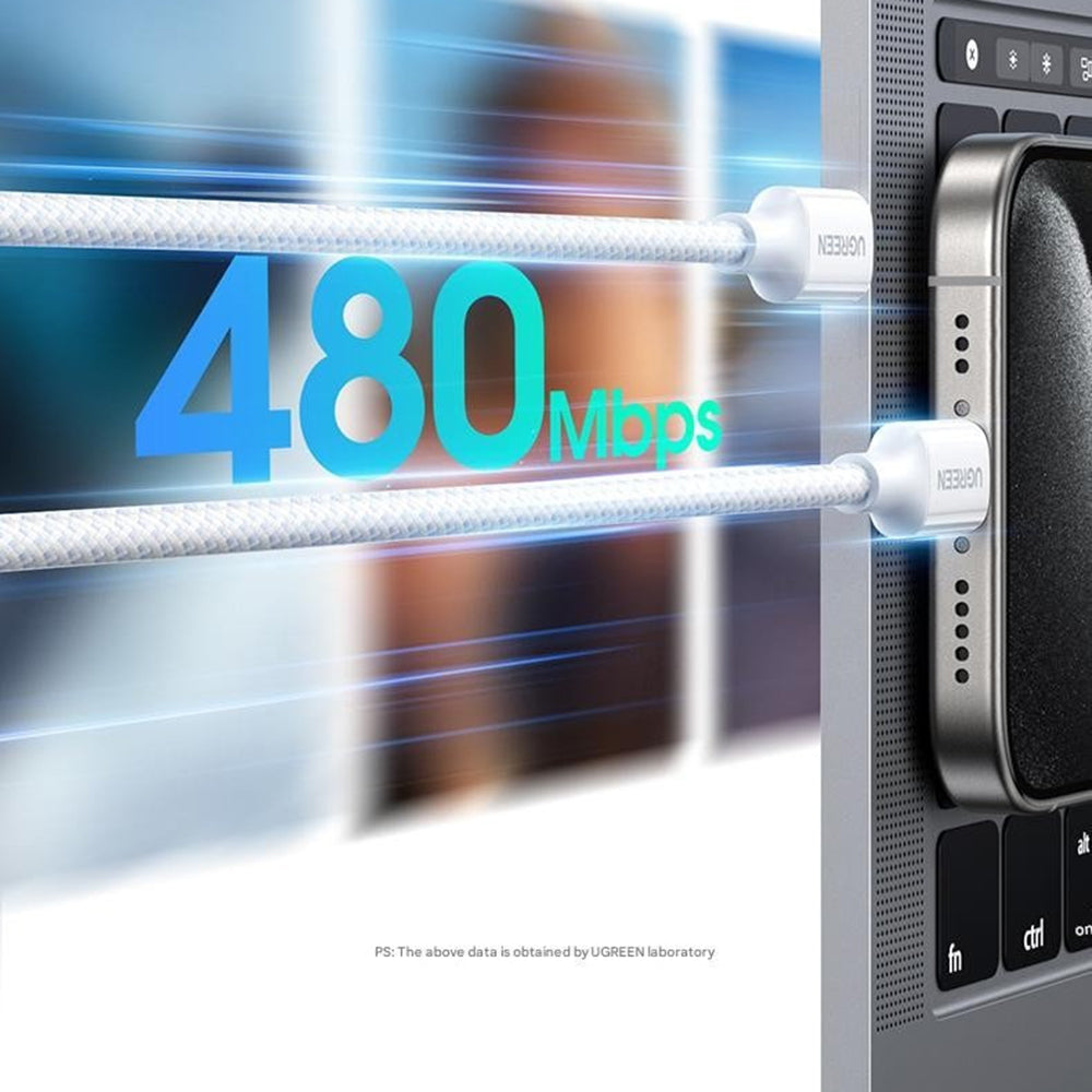 USB-C Data and Charging Cable - USB-C UGREEN L501, 60W, 1m, Black