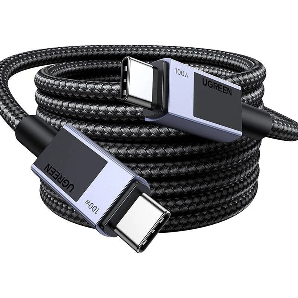 Kabel za prenos podatkov in polnjenje USB-C - USB-C UGREEN L512, 100W, 1m, Siv