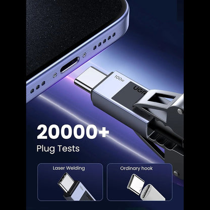 Kabel za prenos podatkov in polnjenje USB-C - USB-C UGREEN L512, 100W, 1m, Siv