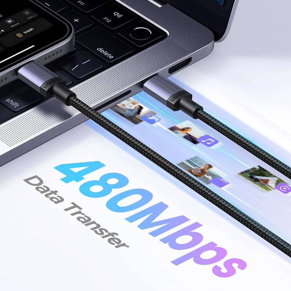 USB-C Data and Charging Cable - USB-C UGREEN L532, 240W, 0.5m, Gray